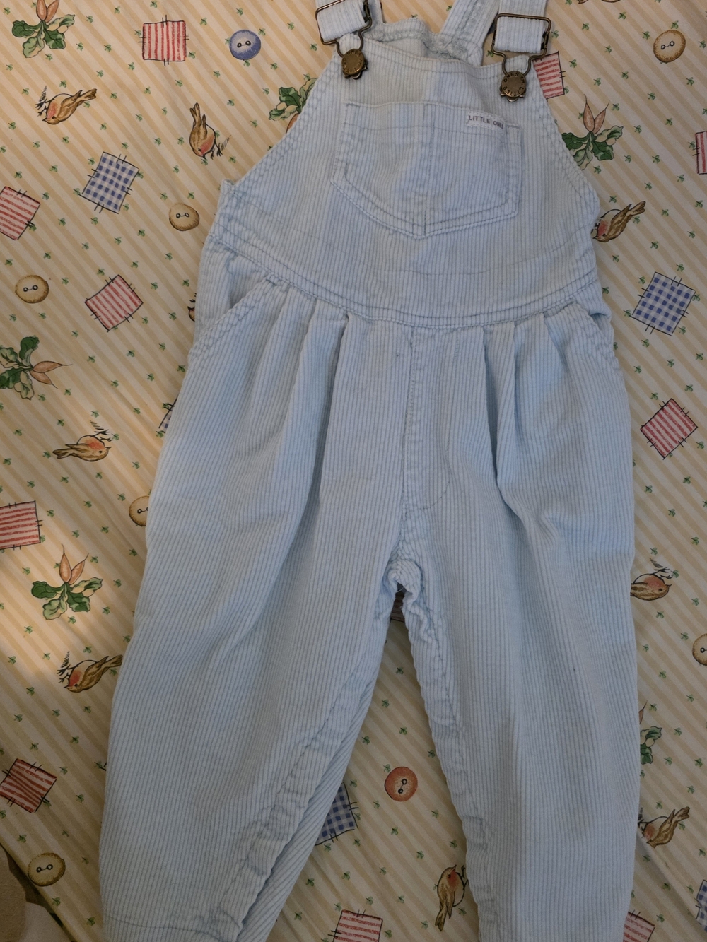 Vintage - Light Blue Corduroy Toddler Overalls